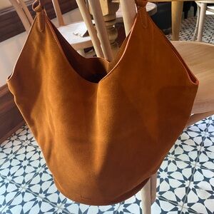 Suede leather bag